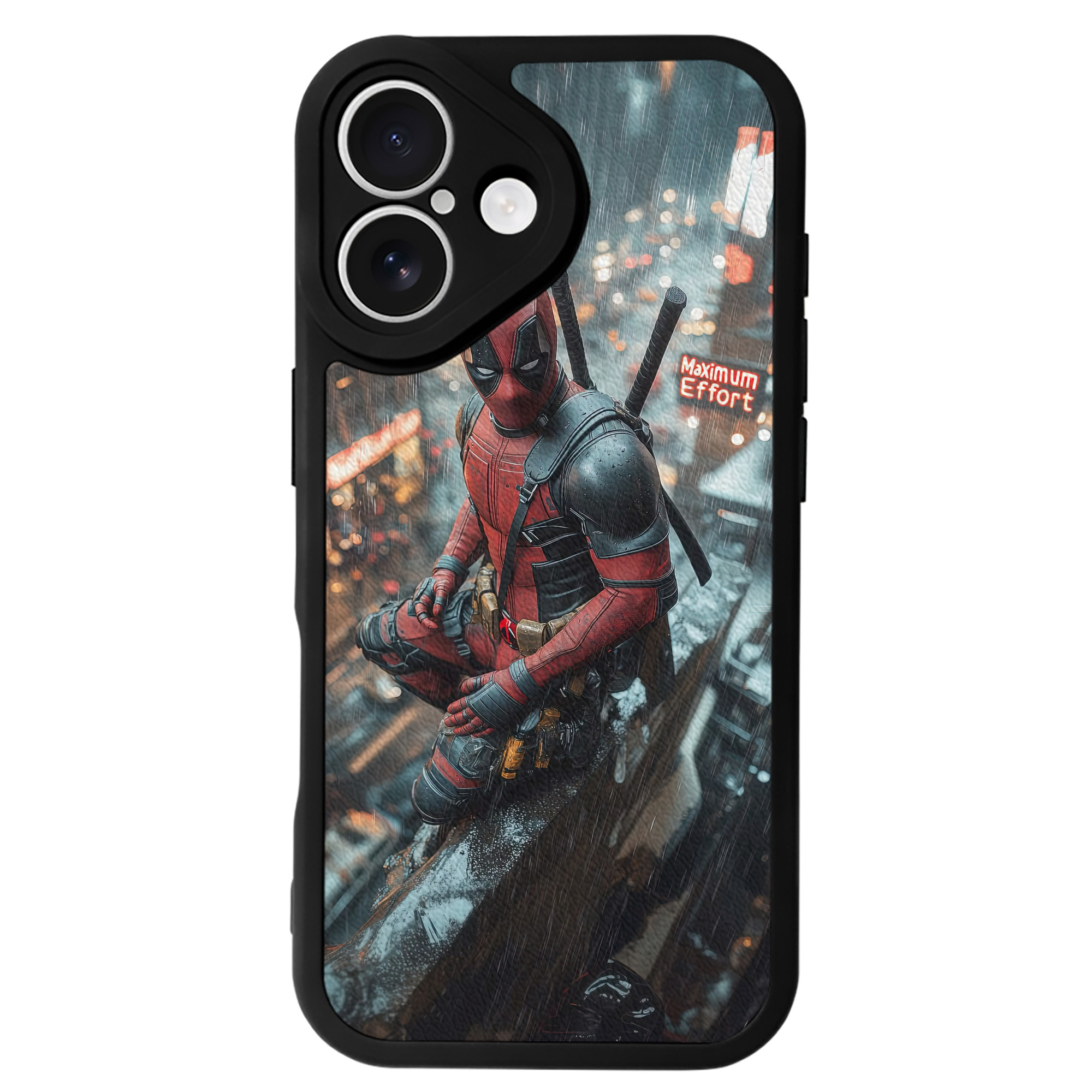 （画像用） Deadpool デッドプール 【iPhone 16シリーズ対応】シリコンスマホケース（レザー調） 材質：シリコン